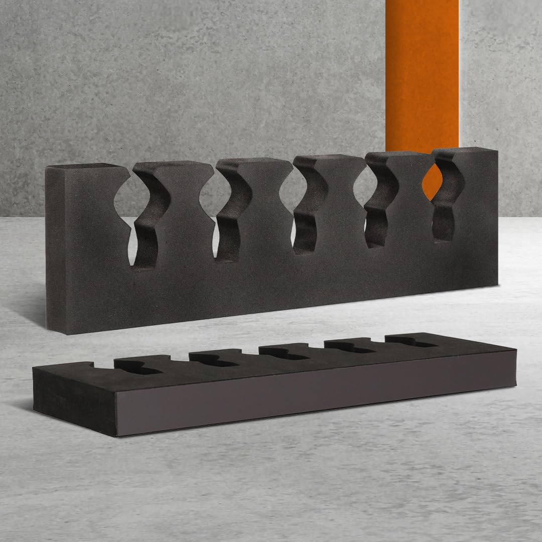 Brihard Advanced Magnetic Foam Pistol Rack (5 Holders) - Gun Rack for Rifles and Pistols with Magnetic Gun Safe Organizer, Handgun and Rifle Holder, for Gun Cabinet, Gun Safe Accessory