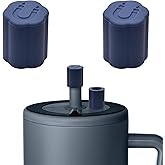 2 Pack Magnetic Straw Covers, Silicone Straw Topper cap for BrüMate All Era and Resa Tumblers, Brumate Accessories (Blue)