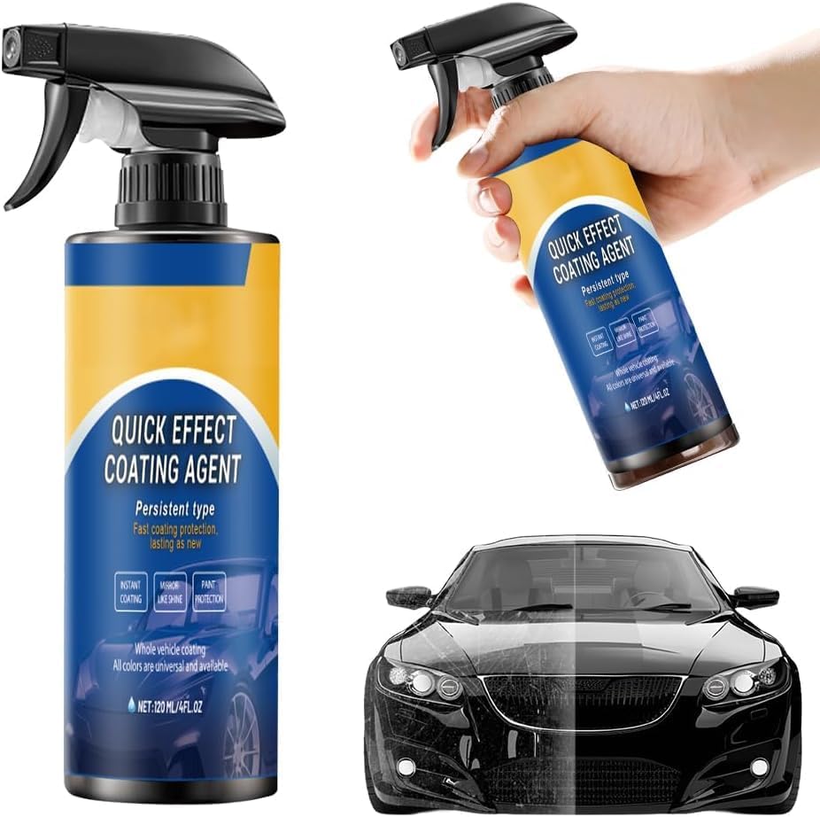 Advanced Car Quick-Acting Coating Agent Spray for Vehicles, Multifunctional Car Restore Spray, Oil Film Emulsion Glass Cleaner, Quickly Coat Cars Wax Polish， Sprays Waterless Wash