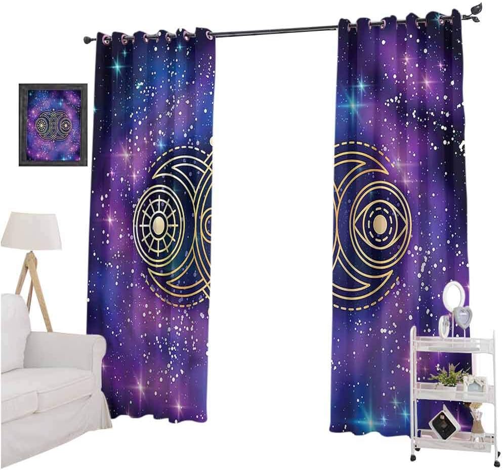 nooweihome Sacred Geometry Custom Curtains Spiritual Icon Eye Grommets&nbsp;Curtain&nbsp;Door&nbsp;Panel W84&nbsp;x&nbsp;L108