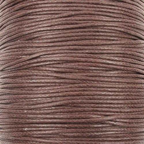0.6mm Waxed Cotton Cord Thread Shamballa Macrame Jewellery - Brown - 10 Metres