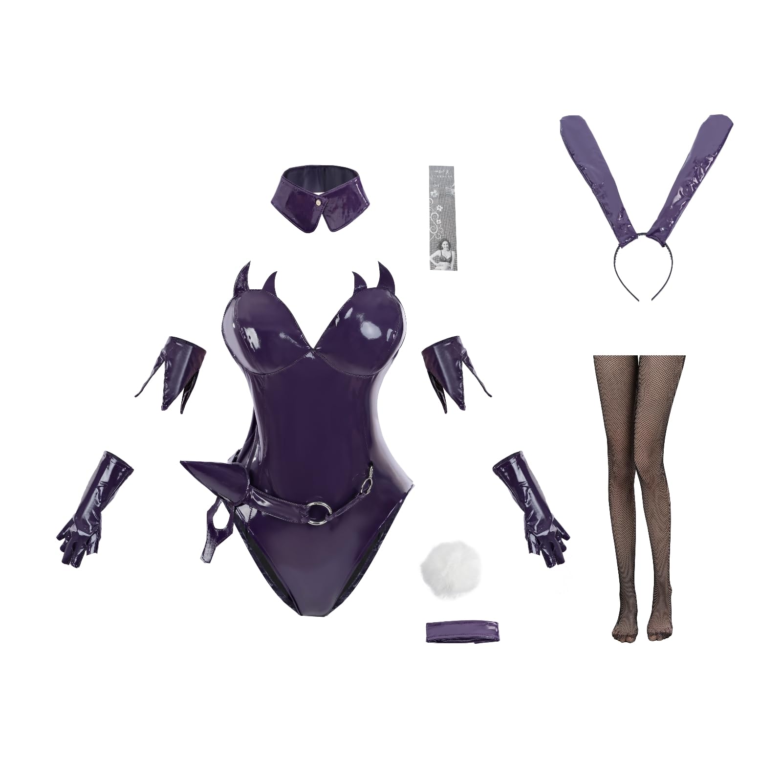 Photo 1 of **DAMAGE TO EARS** NSPSTT Little Devil Cosplay Bunny Girl Bodysuit Costume Halloween with Bunny Headwear