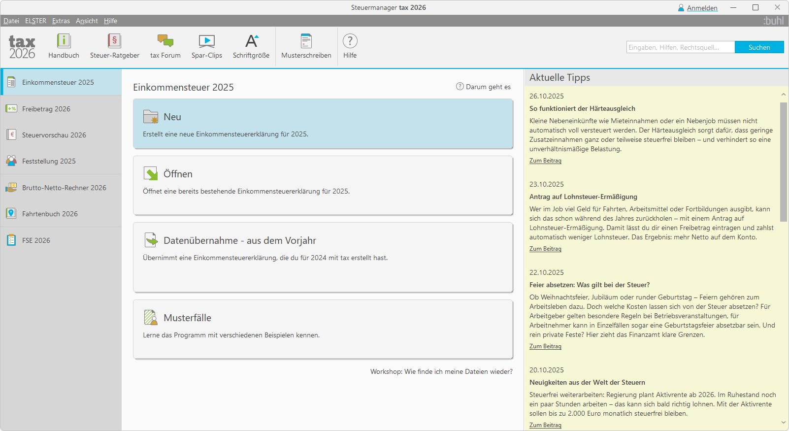 tax 2026 (für Steuerjahr 2025) Digitaler Download 2
