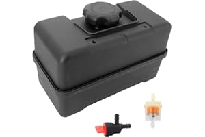 Tektall 4-Quart Plastic Fuel Tank With Shut Off Valve & Fuel Cap Fits for Remote Mounting 691993