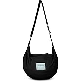 Crescent Crossbody Bag for Women Boho Sling Purse with Zipper Lightweight Hobo Messenger Shoulder Bag