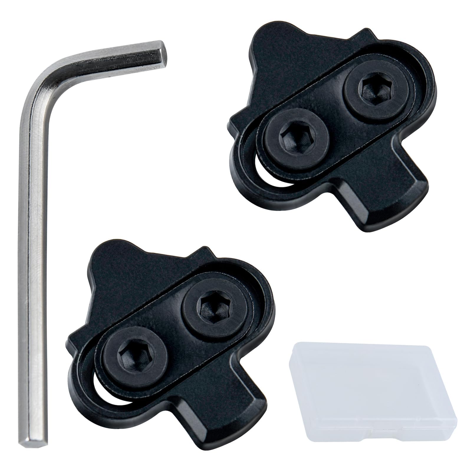 GOLD DEER Spd Cleats Bike Cleats Cleat Set Compatible with Shimano SPD & Look X-Track Pedals for Spinning Indoor Cycling and Mountain Biking with Organizer Box and L-Handle Hex Key Wrench