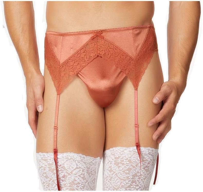 Glimmer Satin & Lace Men's Garter