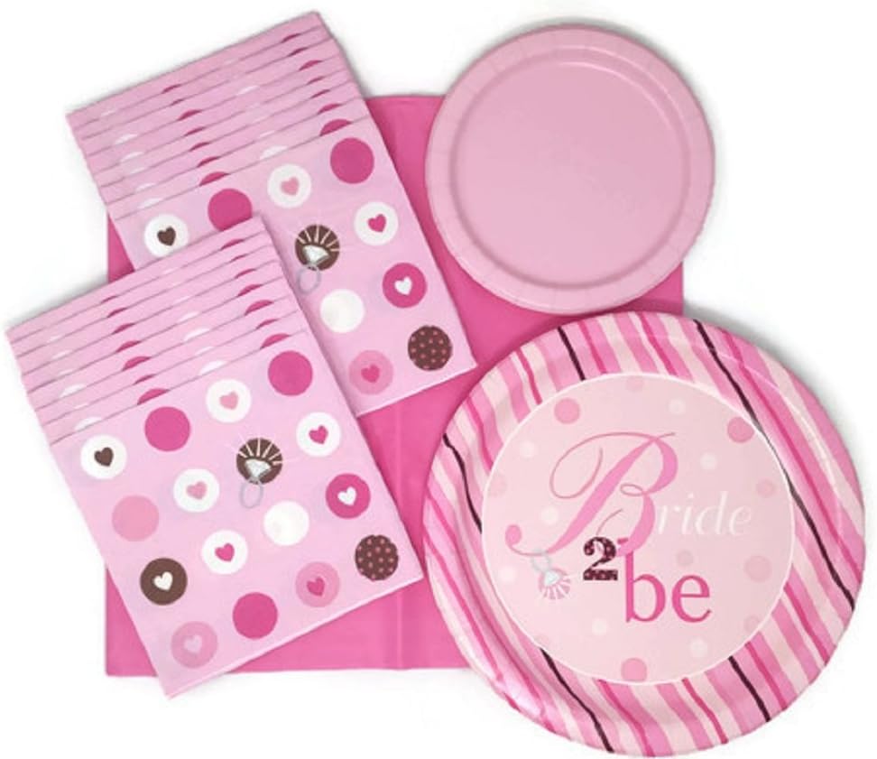 Bridal Shower Plates and Napkins Bride to Be Bundle of 4