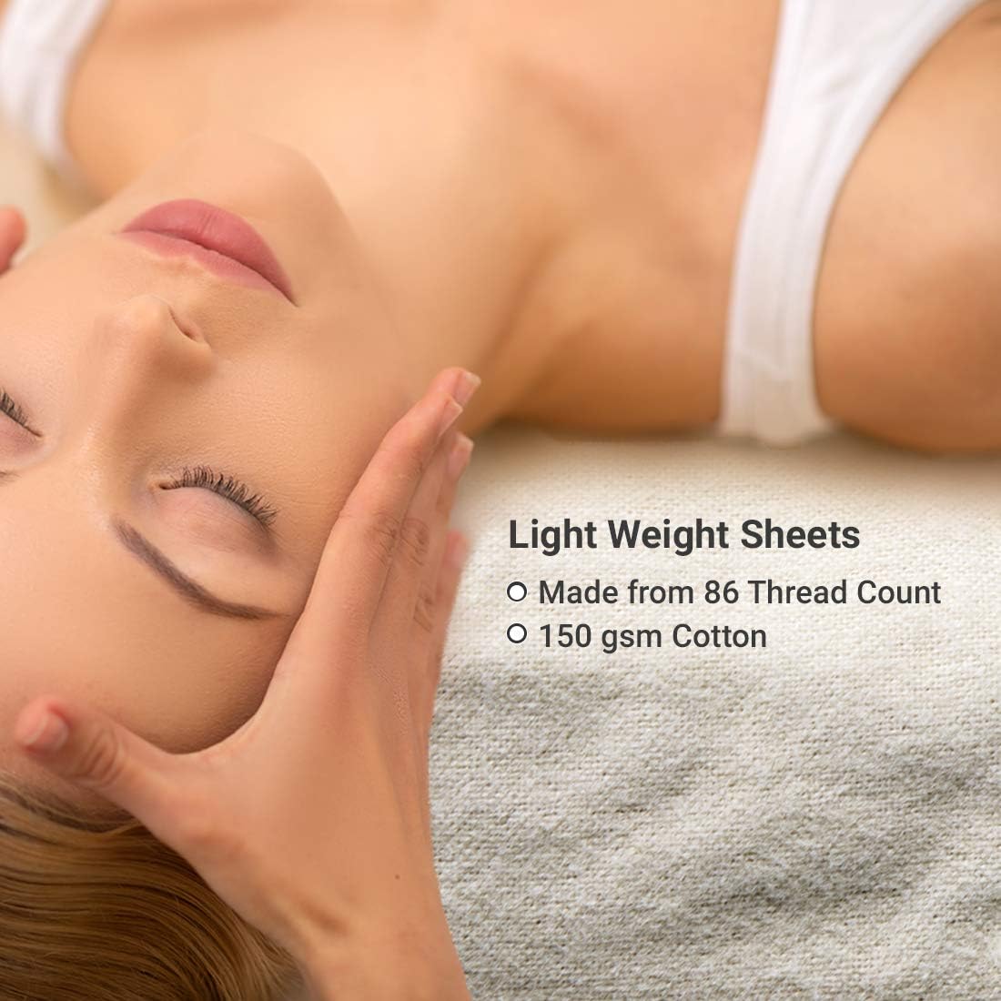 ForPro Premium Flannel 3-Piece Massage Sheet Set, Natural, for Massage Tables, Includes Massage Flat Sheet, Massage Fitted Sheet, and Massage Fitted Face Rest Cover : Massage Linens : Health & Personal Care