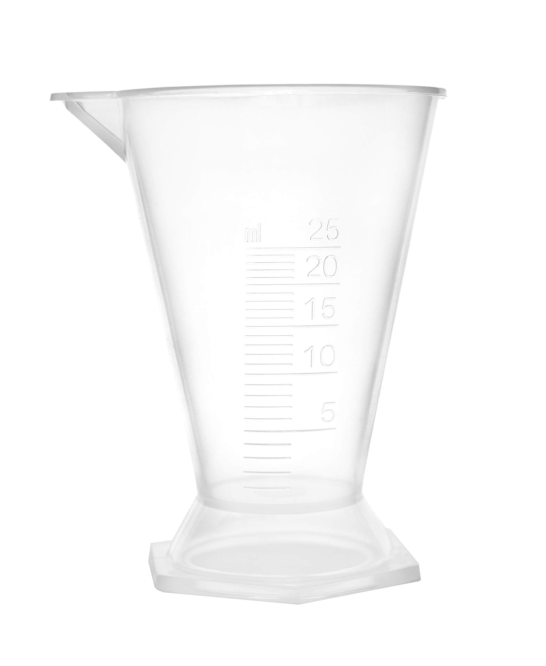 Conical Measuring Cup, 25ml Capacity w/ 1ml Graduations, Polypropylene, Eisco Labs