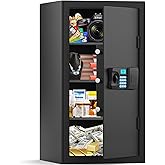 7.0 Cuft Large Fireproof Safe for Home, Digital Anti-theft Safe Box with Combination Lock, Smart Alarm Systerm and Removable Shelf, Personal Safety Box for Home Documents Fireram Medicine Valuables