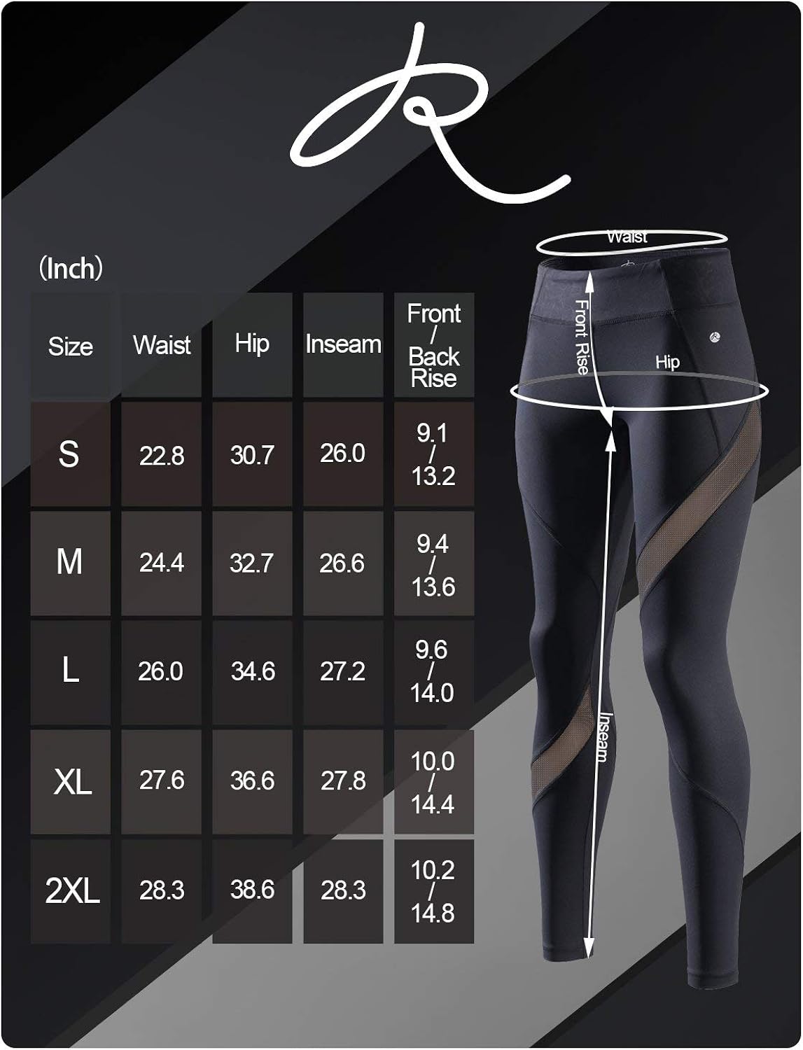 RION Active Women's Yoga Compression Leggings Workout Pants: Clothing