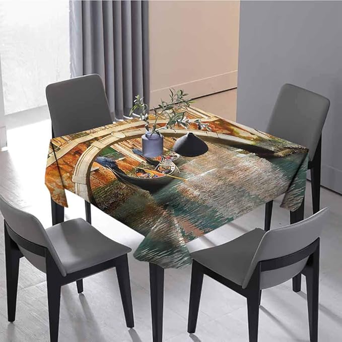 Polyester Tablecloth Tablecloths Ancient Bridge Gondola
