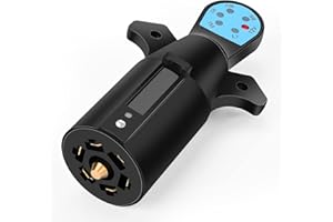 Nilight 7 Way Blade Trailer Connector Tester with Red LEDs Indicators Heavy Duty 7 Pin Trailer Light Wire Circuit Tester Trai