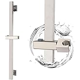 BANGPU Bathroom Shower Slide Bar with 360° Adjustable Handheld Shower Head Holder Wall Mount Shower Bar SUS 304 Stainless Steel, Brushed Nickel