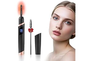 MGKO Heated Eyelash Curlers - Rechargeable Electric Eyelash Curler with 4 Heat Settings,Long-Lasting Curling Tool Includes Eyelash Brush,LED Display,Best for Women's Makeup (Black)