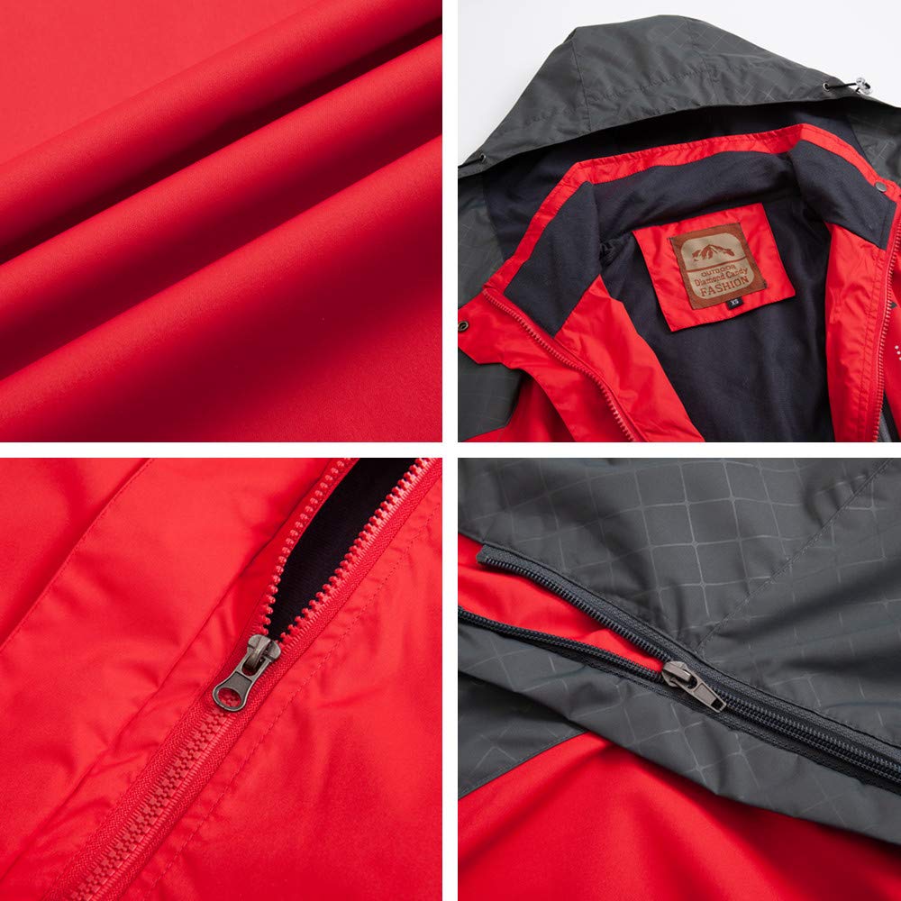 Diamond Candy Hooded Waterproof Jacket raincoat Softshell Women Sportswear RXL