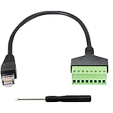 RJ45 8P8C to 8Pin Bolt Terminal Connector for Cat5/6/7 Ethernet Extender for AV CCTV UTP DVR