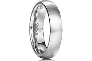 King Will Titanium Wedding Band for Men Women-Sliver/Black/Gold Plated Pure Titanium Wedding Ring, 3-9mm Widths Available Brushed Matte Design Comfort Fit Size 4-16