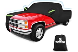 Q QUNSUNUS QUNSUNUS Waterproof Truck Cover for Chevrolet C/K 1500/2500/3500 1988-1999, Outdoor Truck Cover with Zipper, Full Exterior Car Covers for Automobiles All Weather with Wind, Sun, UV and Dust Protection