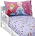 Crown Crafts 4 Piece Disney Frozen Toddler Bedding Set, Sisters Forever