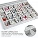 Valdler Clear Lid 24 Grid Jewelry Tray Showcase Display Storage (24 Grid)