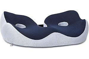 Seat Cushion, Seat Cushion for Sit Bone and Back Pain Relief, Butt, Tailbone, Hip, Hamstring, Posture Support - Memory Foam C