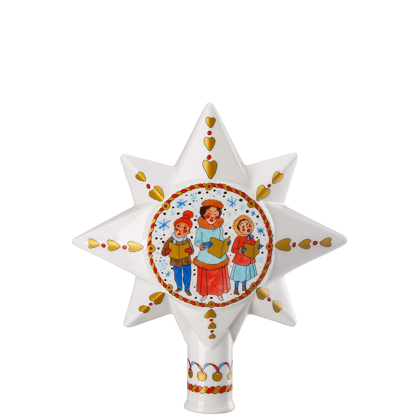 Hutschenreuther Christmas Tree Topper, Porcelain, Colourful, 15,5 x 4,5 x 17 cm