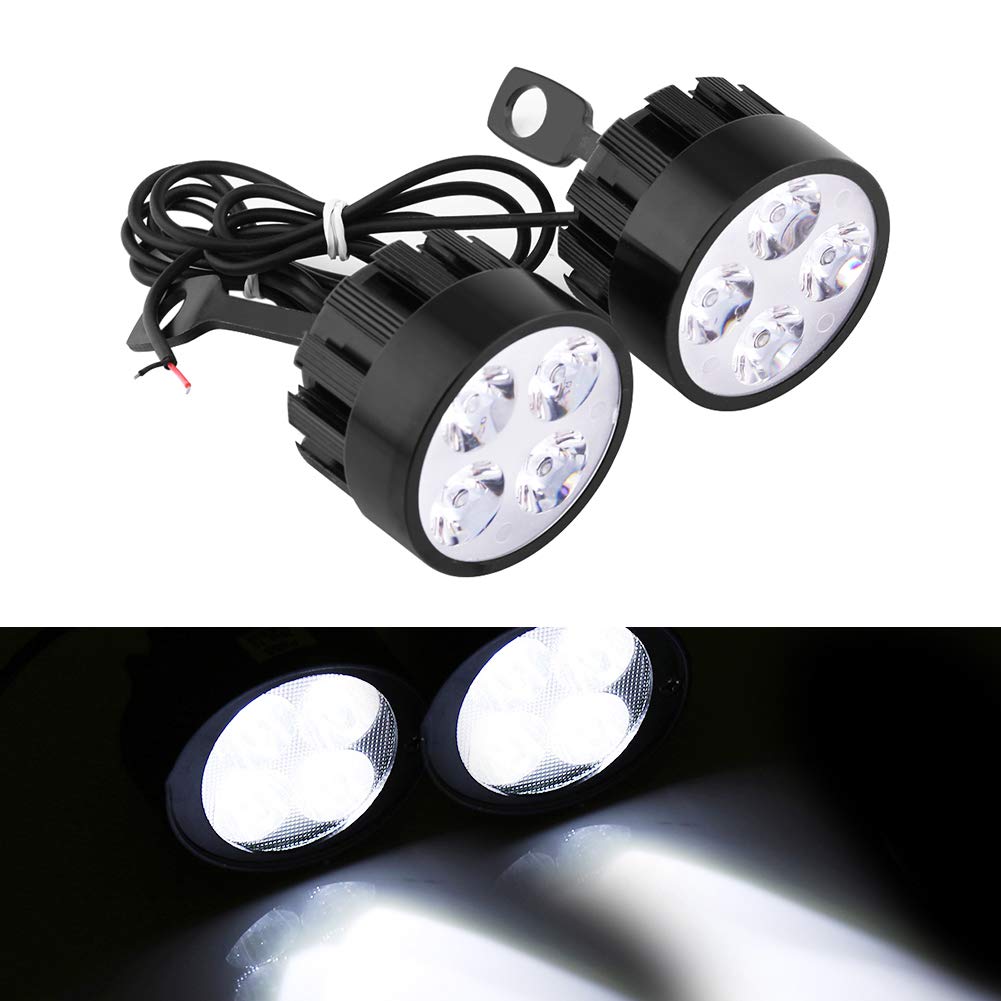 12V 24V Otorcycle Spotlights LED Headlights,Biqing 2Pcs 10W Otorbike Driving Additional Lights