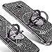 OCYCLONE for Galaxy S8 Plus Case, Cute Glitter Phone Case for Women Girls with Kickstand, Bling Diamond Rhinestone Bumper with Ring Stand for Samsung Galaxy S8+ Plus Case - Mauve Black