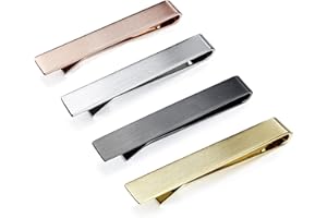 HAWSON 1.5 Inch Tie Clips for Men for Skinny Tie Bar 4Pcs Tie set for Wedding Anniversary Business and Daily Life-Best Gifts