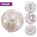 Chuangdi 4 Pieces Glitter Beach Ball Confetti Beach Ball Inflated Party Ball for Summer Beach Favor (16 Inch-3 Pieces, 24 Inch-1 Piece)