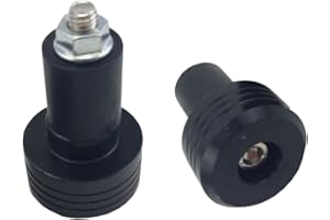 OKSTNO Motorcycle Handlebar Ends,7/8'' Handle Bar Slider Caps Weight Plugs CNC Aluminum (Black)