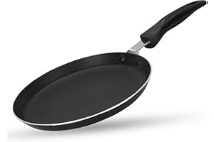 Alpine Cuisine Griddle Pan Aluminum 14in Nonstick Coating, Griddle Pan for Stove Top with Stay Cool Handle, PFOA Free, Durable Nonstick Cookware - Dishwasher Safe - Gray