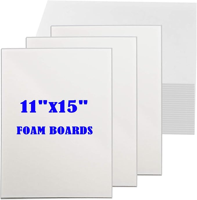 24Pack Foam Boards, 11”x15” Foam Core Backing Boards