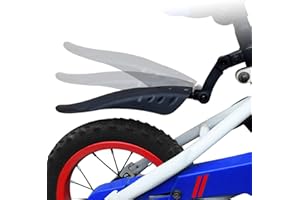Adjustable Bike Set for 12-20 Inch Kids Bicycles, Universal Front and Rear Mudguards with PVC Material, Easy No Tools Install
