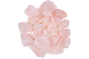 Crystal Allies 1 Pound Bulk Rough Rose Quartz Reiki Crystal Healing Stones Large 1"