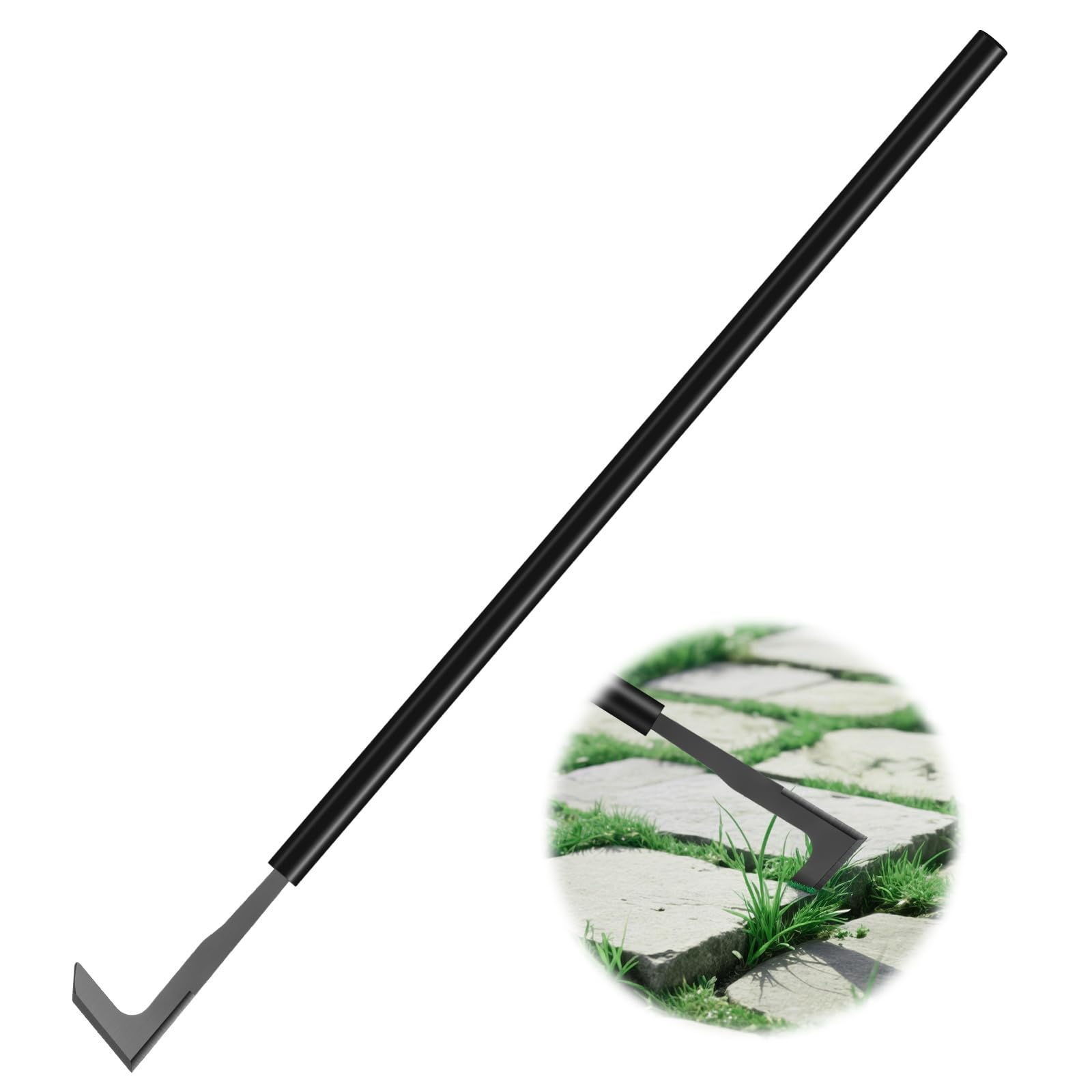 Photo 1 of 2025 Upgraded 17.7''-49.2'' Crack Weeder Tool, Long Handle Manual Crevice Weeding Tool with 3 Adjustable Length Weed Puller for Sidewalk, Paver, Wall Gaps, Lawn Yard, Driveway, Bricks, Deck Boards