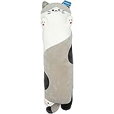 Vintoys Very Soft Cat Long Hugging Pillow Plush Kitten Kitty Stuffed Animals Gray 26"