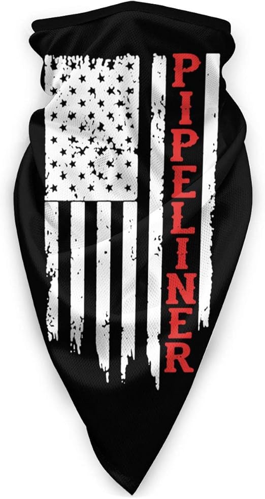 Pipeliner US Flag Unisex Windproof Sports Scarf Outdoor Neck Warmer