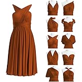 Short Infinity Bridesmaid Dresses Convertible Wrap Midi Multiway Dress