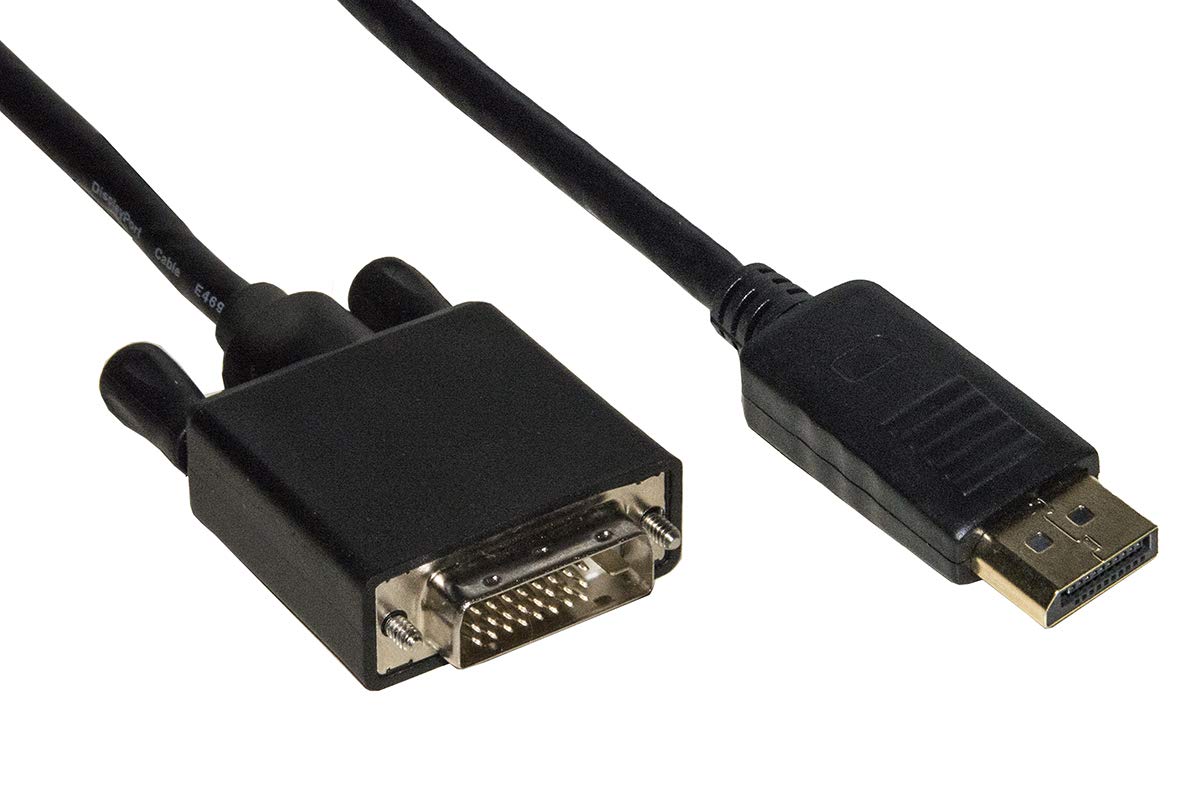 LINK LKCDPDVI30 Displayport Cable 1.2 Male Dvi Male, Gold Contacts, Black, 3 m