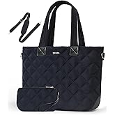Prite Tote Bag for Women Lightweight Puffer Tote with Compartment Quilted Work Bag
