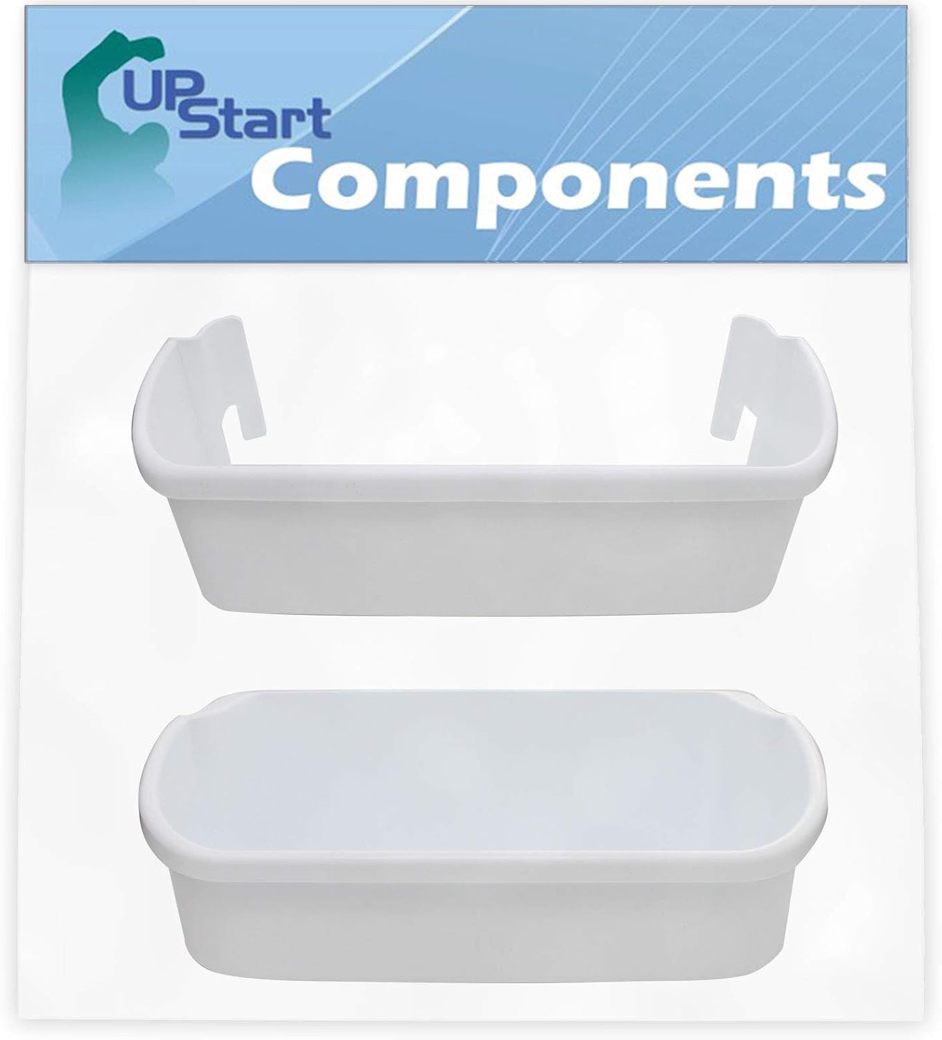 240351601 Refrigerator Freezer Door Bin Side Shelf & 240356401 Door Bin Replacement for Frigidaire FRS26R4CW0 Refrigerator - Compatible with 240351601 & 240356401 Door Bin - UpStart Components Brand