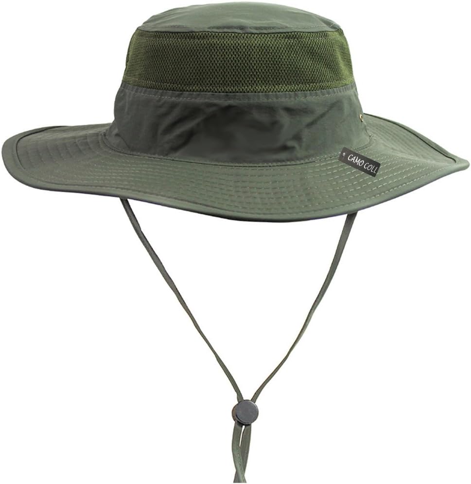 Camo Coll Outdoor Sun Cap Camouflage Bucket Mesh Boonie Hat