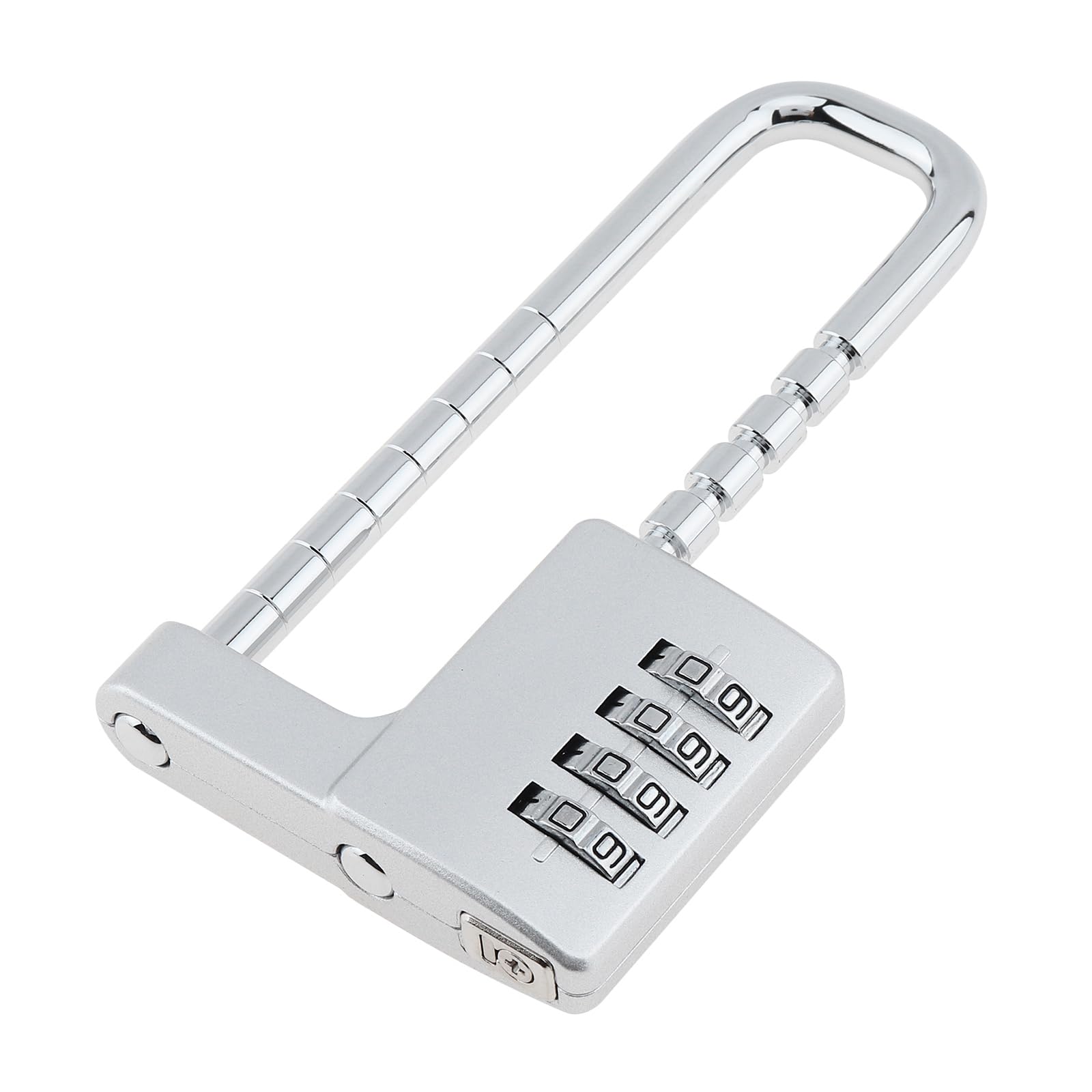 HOJLKLD Cabinet Lock, 4 Digit Combination Padlock, Cupboard Padlock with Code Adjustable Long Shackle Lock for Outdoor, School, Sports lockers, Fence, Gate