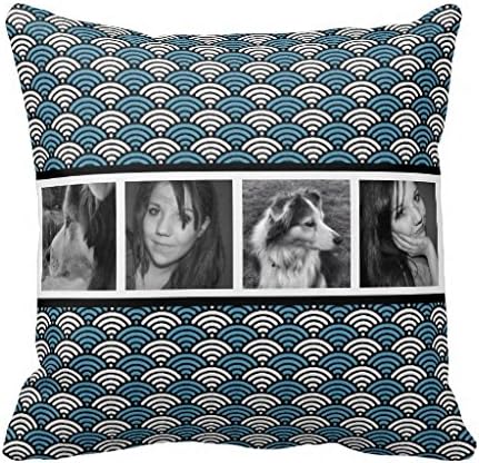 Wifi Seashell Pattern With Your Fave Instagram Pix Pillow Case