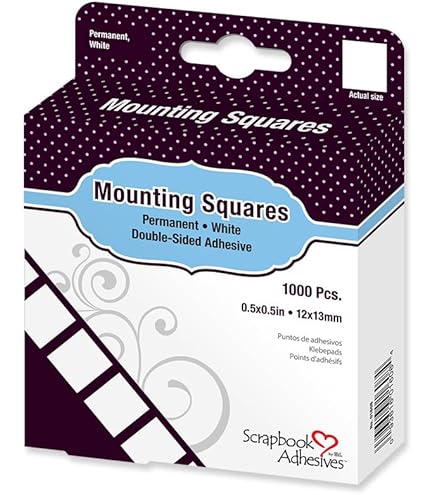 Scotch Adhesive Squares – 850 Double-Sided Tape Squares For Crafts, Gift Wrap, Paper Projects (0.45 X 0.45 In.)