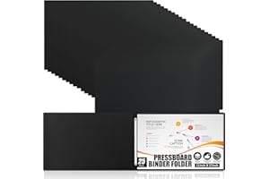 Resurhang 25 Pcs Pressboard Report Cover, 3" Capacity Presentation Binder Folder with Metal Prong Paper Fastener to Neatly Bind Reports Proposals Transcripts, Other Documents (11x17 Inch,Black)