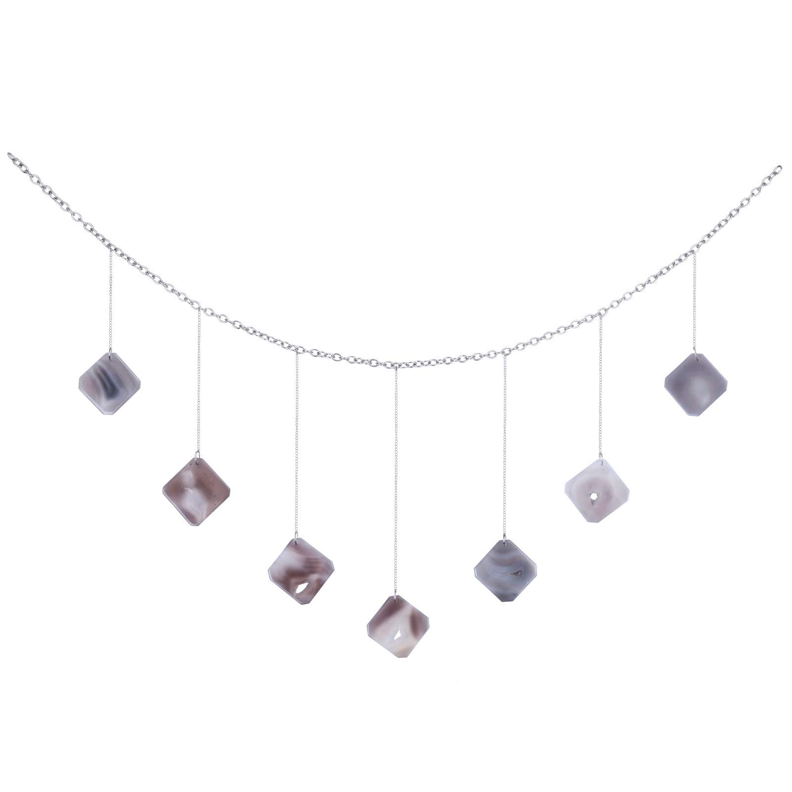 mookaitedecor 1M Natural Agate Crystal Art Healing Crystal Wall Hanging Ornament for Living Room Bedroom Party Home, Living Room Decor Square Wall Art Decor Good Luck Home Decor New Home Gift